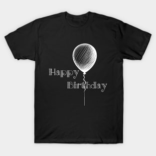 Happy Birthday (Classic) with White Lettering T-Shirt